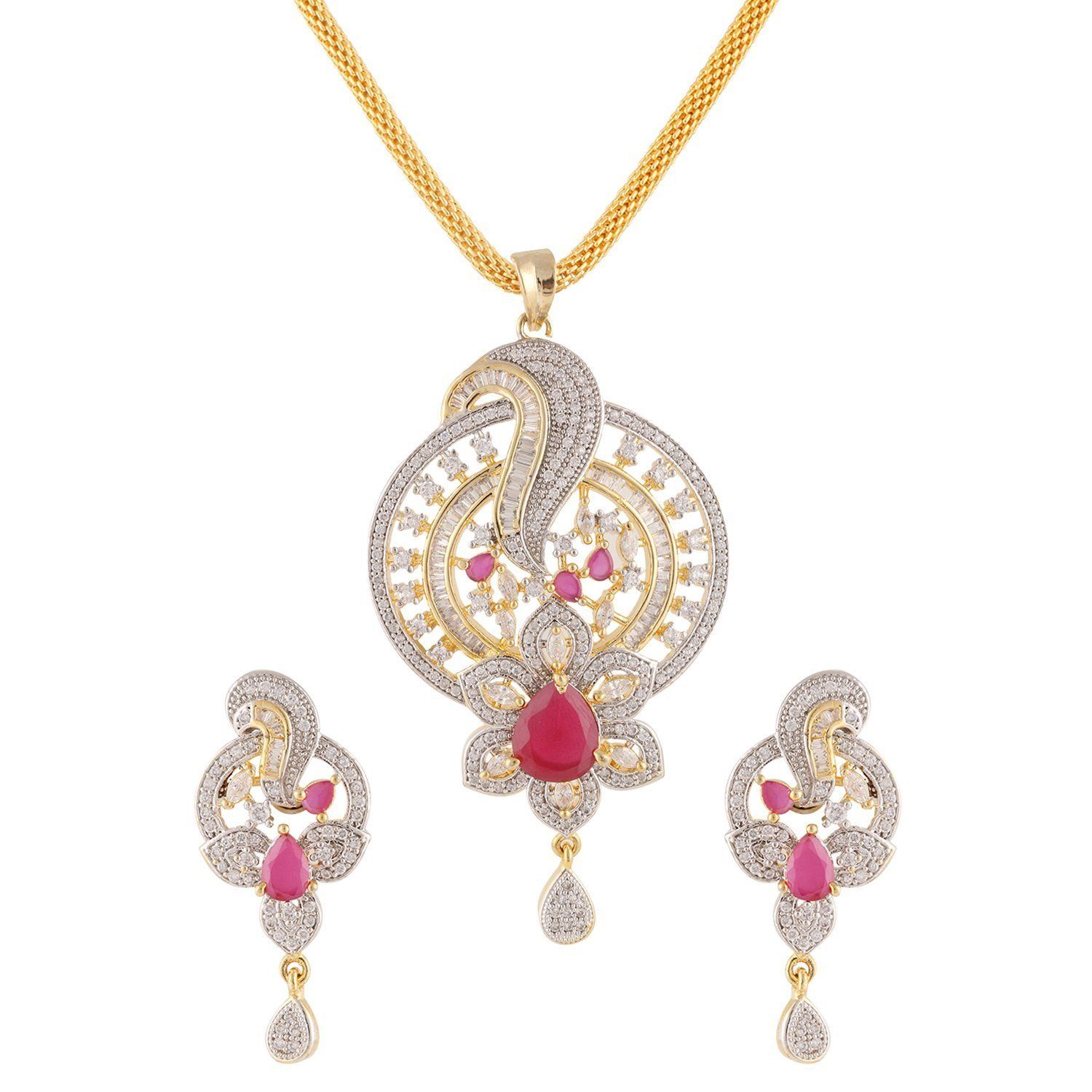 Swasti Jewels American Diamond Cz Zircon Fashion Jewellery - American Diamond Fashion Pendant Jewellery Swasti Jewels American Diamond Cz Zircon Fashion Jewellery - American Diamond Fashion Pendant Jewellery