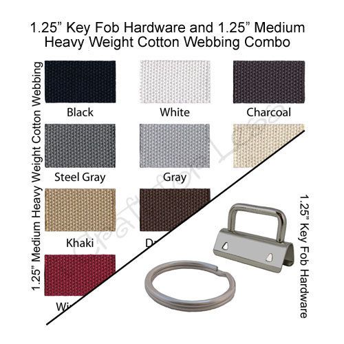 1 Yard Natural 1.25/" Medium Heavy Weight Cotton Webbing