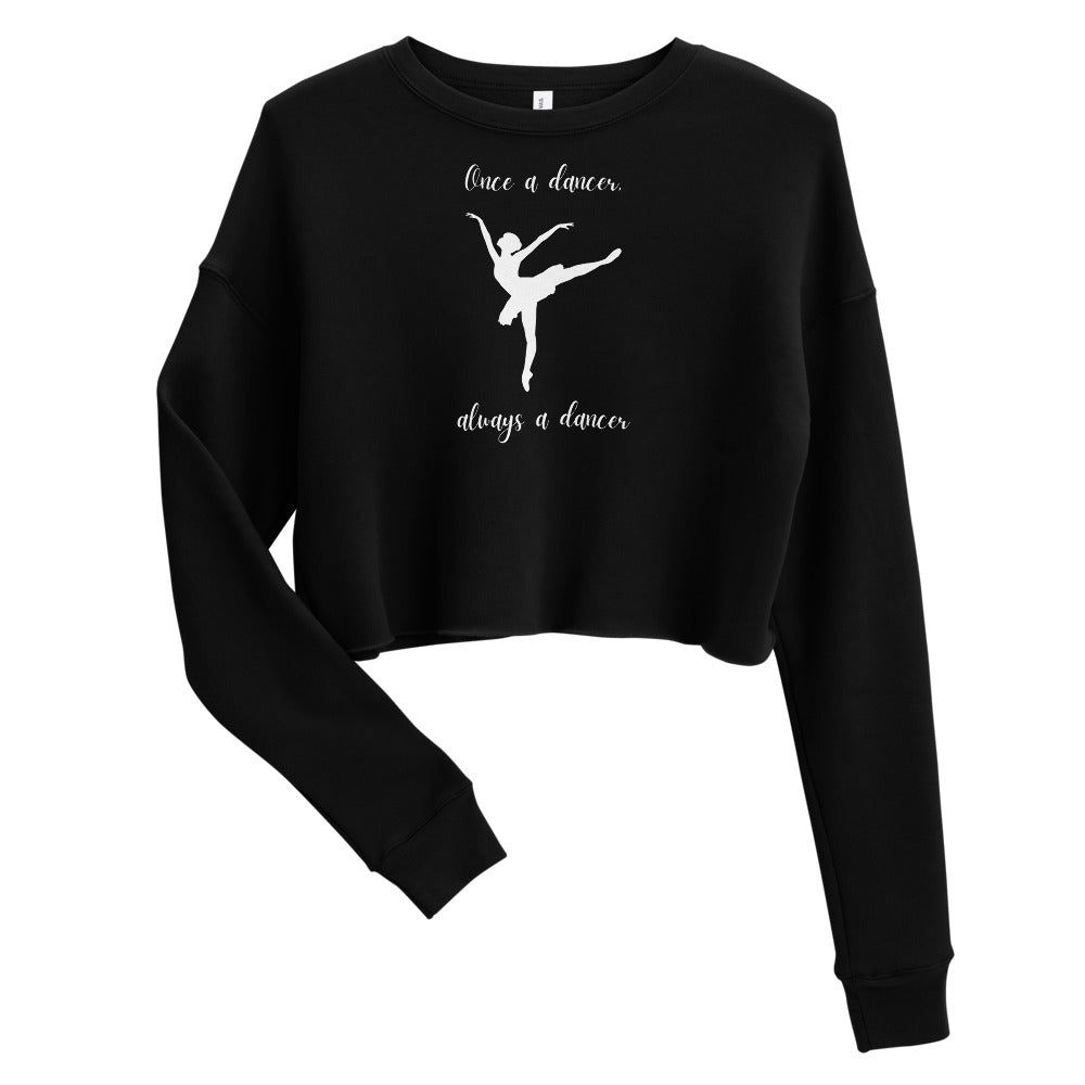 Let your passion for dance shine through with this dazzling crop sweatshirt! It says 'Once A Dancer, Always A Dancer' and it will always remind you why you started this journey in the first place and then push you to keep dancing and never give up. This wonderful dance fleece crop sweatshirt is here to prove that fashion and comfort can be combined. The fleece it is made of feels extra soft to the touch, and the trendy cut with a ribbed neckline and raw hem comes right out of fashion magazines w Fashion Magazines, Shoulder Cut, Ribbed Neckline, Never Give Up, Fleece Fabric, Fabric Weights, Dancing, Feels, Raw