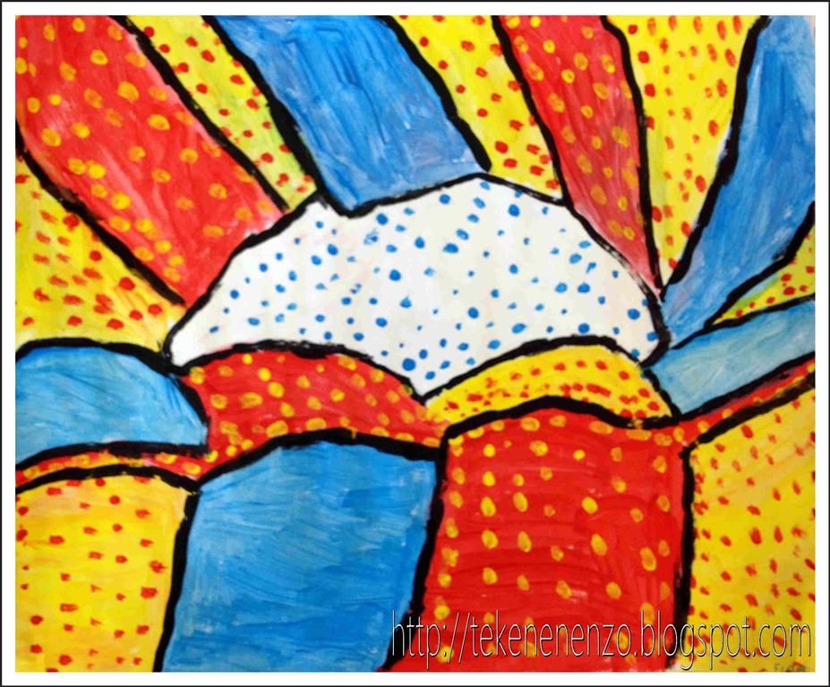 Download Kids Artists: Sunrise in the style of Roy Lichtenstein | Art, Artists for kids, Pop art artists