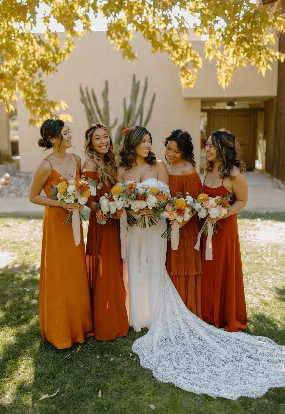 Jordan Elizabeth Photography Southern California Wedding and Elopement Photographer Romantic Bohemian Rustic Wedding Day Photos at Galway Downs Temecula CA Bride And Bridesmaid Pictures, Brides And Bridesmaids, Bridesmaid Dresses, Wedding Dresses, Rustic Bohemian Wedding, Burnt Orange Dress, Ceremony Spaces, Wedding Southern California, Galway