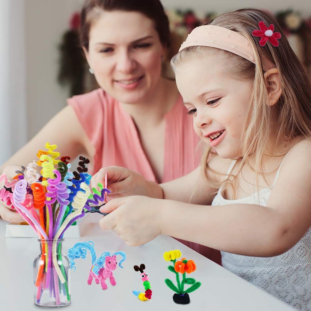 Caydo 200 PCS Pipe Cleaners Craft Supplies Multi Color Chenille Stems caydo-200-pcs-pipe-cleaners-craft-supplies-multi-color-chenille-stems