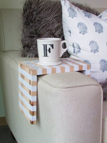 14 Simple Ways To Make Your Home More Awesome My Office Studio Of Side Tables It Can Be Nice To Have A Place Hold Your Drink Immediately At Hand Francois Et Moi S Striped Wooden Perch Fits Neatly Over