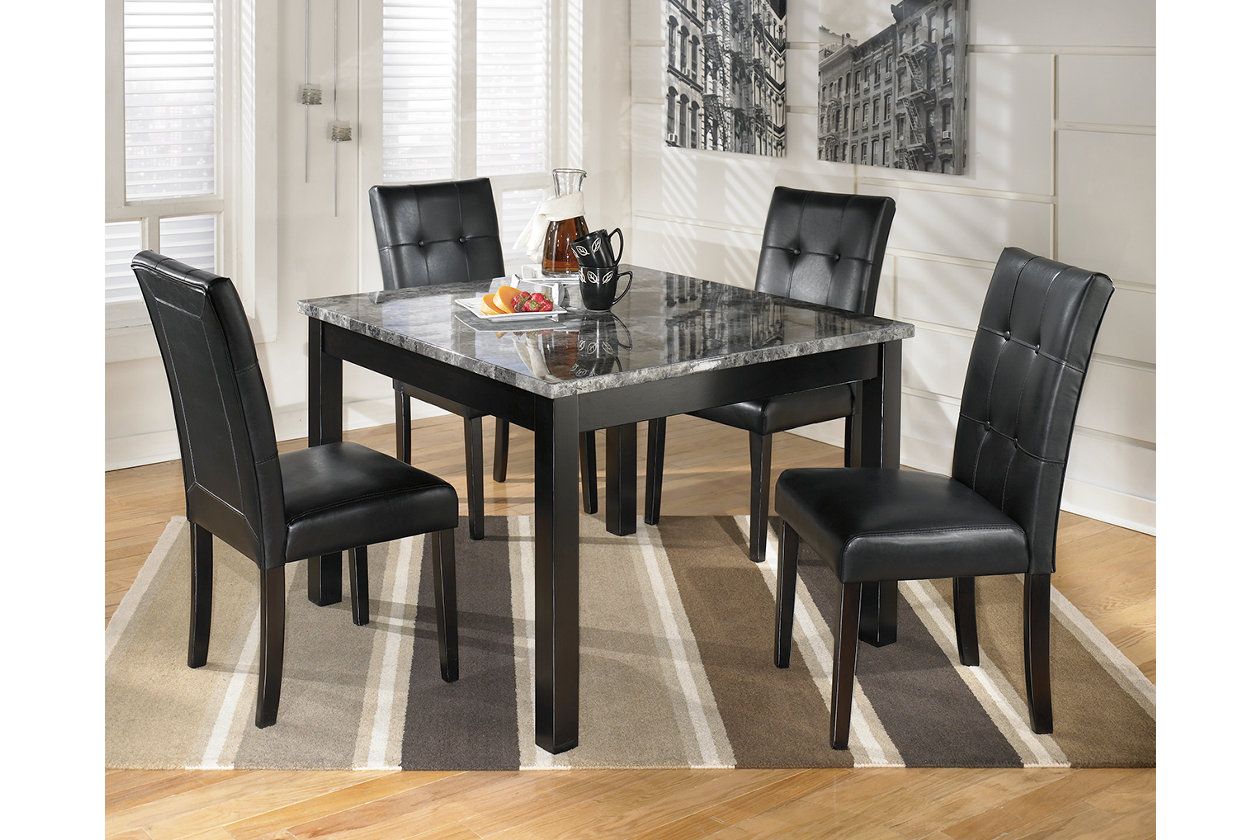 Maysville Dining Room Table And Chairs Set Of 5 Ashley Furniture Homestore Marble Top Dining Table Dining Room Table Set Square Dining Table Set
