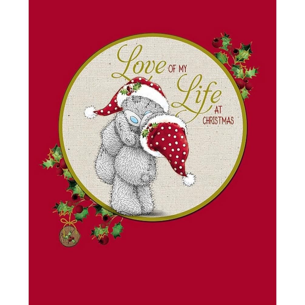 Love Of My Life Hand Made Me To You Bear Christmas Card Tatty Teddy Cards Maker Bear Christmas Card