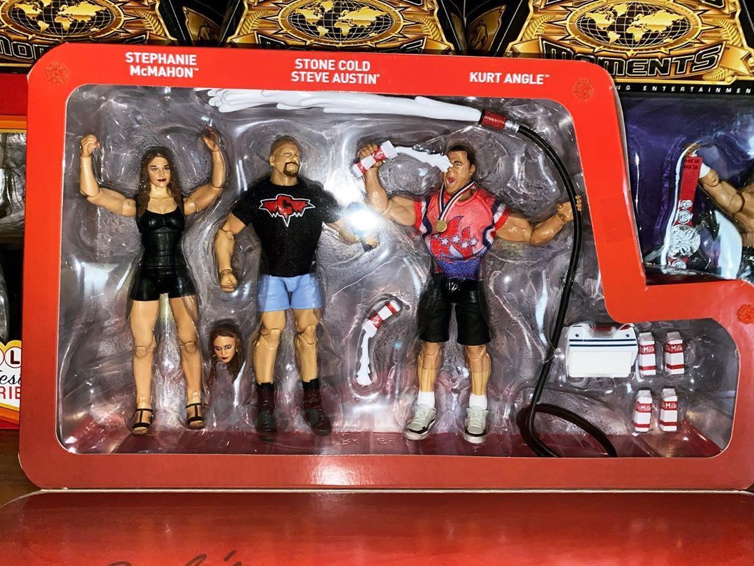 Such an iconic moment 🚚🥛 • #actionfigures #toys #toyphotography #actionfigurephotography #actionfigure #toycollector #toystagram #stonecold #toy #toycommunity #kurtangle #toyartistry #iconic #legend #wcw #wrestling #wwe #prowrestling #mma #attitudeera #ufc #epic #wrestling #grappling #nxt #raw #wwf #milk #trucks #ringsidecollectibles
