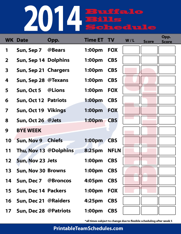 It's just an image of Dynamic Buffalo Bills Schedule Printable It's just a photo of Dynamic Buffalo Bills Schedule Printable