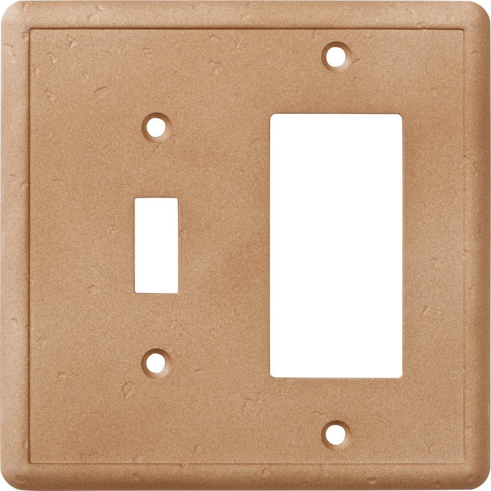 Hampton Bay 2 Gang 2 Toggle Wall Plate Beige
