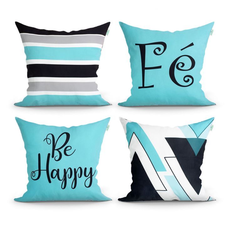 Lindas Almofadas Estampadas. Uma explosão de cores e sensações para deixar sua casa ainda mais linda. As capas medem 45cm x 45cm, e já acompanham o enchimento. O Enchimento é de Fibra de Silicone, super macio. Também é altamente recomendado usar as almofadas na decoração de quartos e escritórios, deixando o ambiente com um toque leve e elegante.Itens Inclusos04 - Almofadas Estampadas 45cm x 45cm com Refil de SiliconeComposiçãoAlmofada Tecido MIcrofibra Bed Pillows, Pillow Cases, Happy, Products, Blue Throw Pillows, Decorative Pillow Covers, Home Furnishings, Blue, Pillows