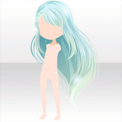 Cute shower anime long hair