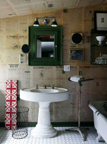 Periodicos Gif 370 497 Papel Pintado Periódico Como Decorar Un Baño Decoración De Unas