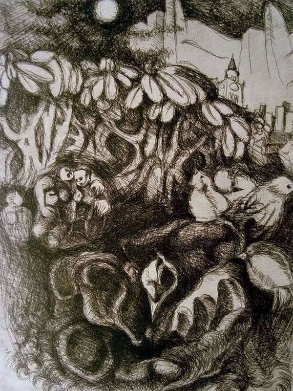 Iole Di Natale - Quadro, Arte em Gravura, São Francisco - Lenach - Lenach Artes, Antiguidades & Decoração Painting, Chinese Calligraphy, Art Auction, Woodblock Print, St Francis, Main Colors, Fine Art, Antiquities, Etchings