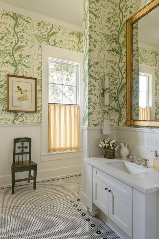 15 Elegant and Chic Bathroom Wallpaper Ideas | Home Decor Ways | Chic