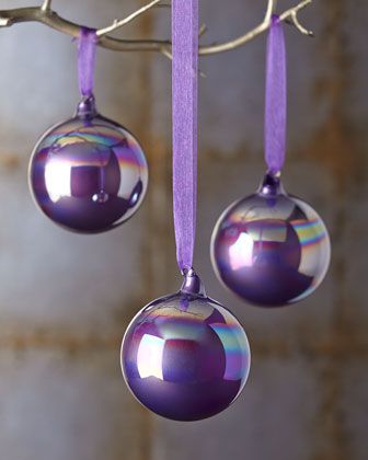 Jim Marvin: Three Purple Christmas Ornaments