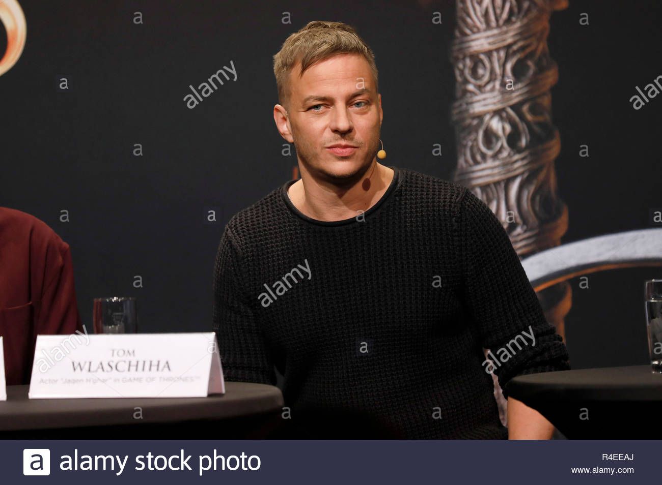Dieses Stockfoto: Tom Wlaschiha auf der Spiel der Throne - die Wanderausstellung...