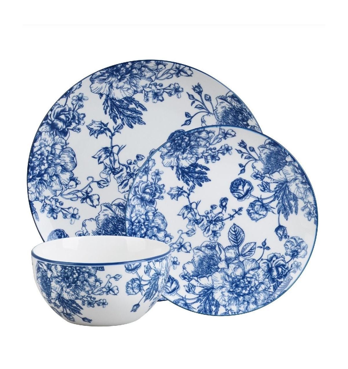 Blue Dinnerware Sets, Blue And White Dinnerware, Square Dinnerware Set ...