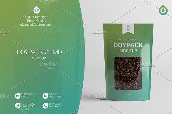 Download Doypack MD Mock-Up #1 V2.0 | Cosmetics mockup, Mockup, Food mockup