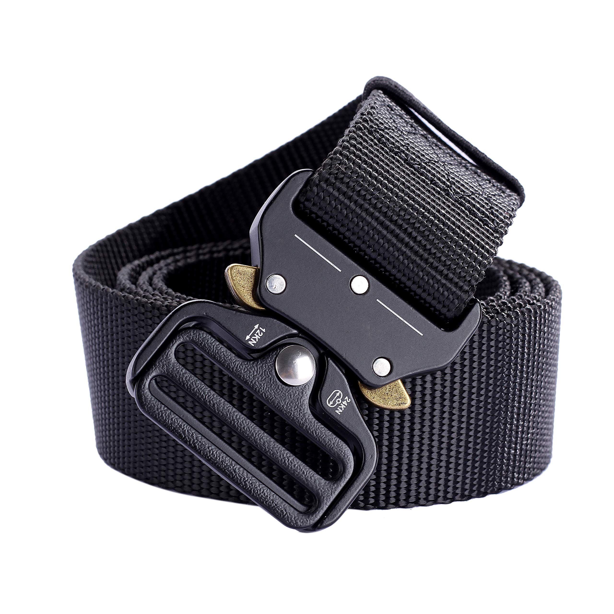 ReFire Gear Mens Military Tactical Belt Heavy Duty Adjustable Army Webbing Waist Belt Quick Release Metal Buckle Nylon Outdoor Belts ReFire Gear Mens Military Tactical Belt Heavy Duty Adjustable Army Webbing Waist Belt Quick Release Metal Buckle Nylon Outdoor Belts