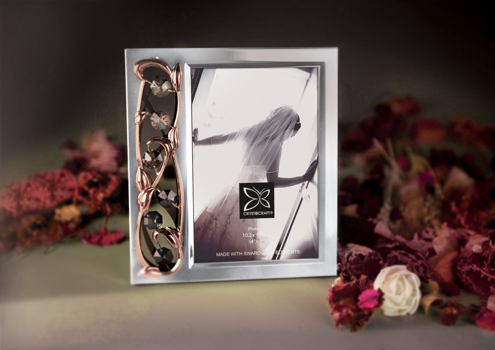 Crystocraft Picture Photo Frame Ornaments with Swarvoski Elements Gift Set