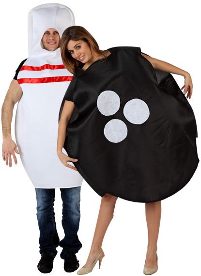 Bowlingkugel Und Kegel Paarkostum Fur Mann Und Frau Weiss Schwarz Gunstige Faschings Kostume Bei Karneva Paar Kostume Kostume Fur Paarchen Kostume Manner