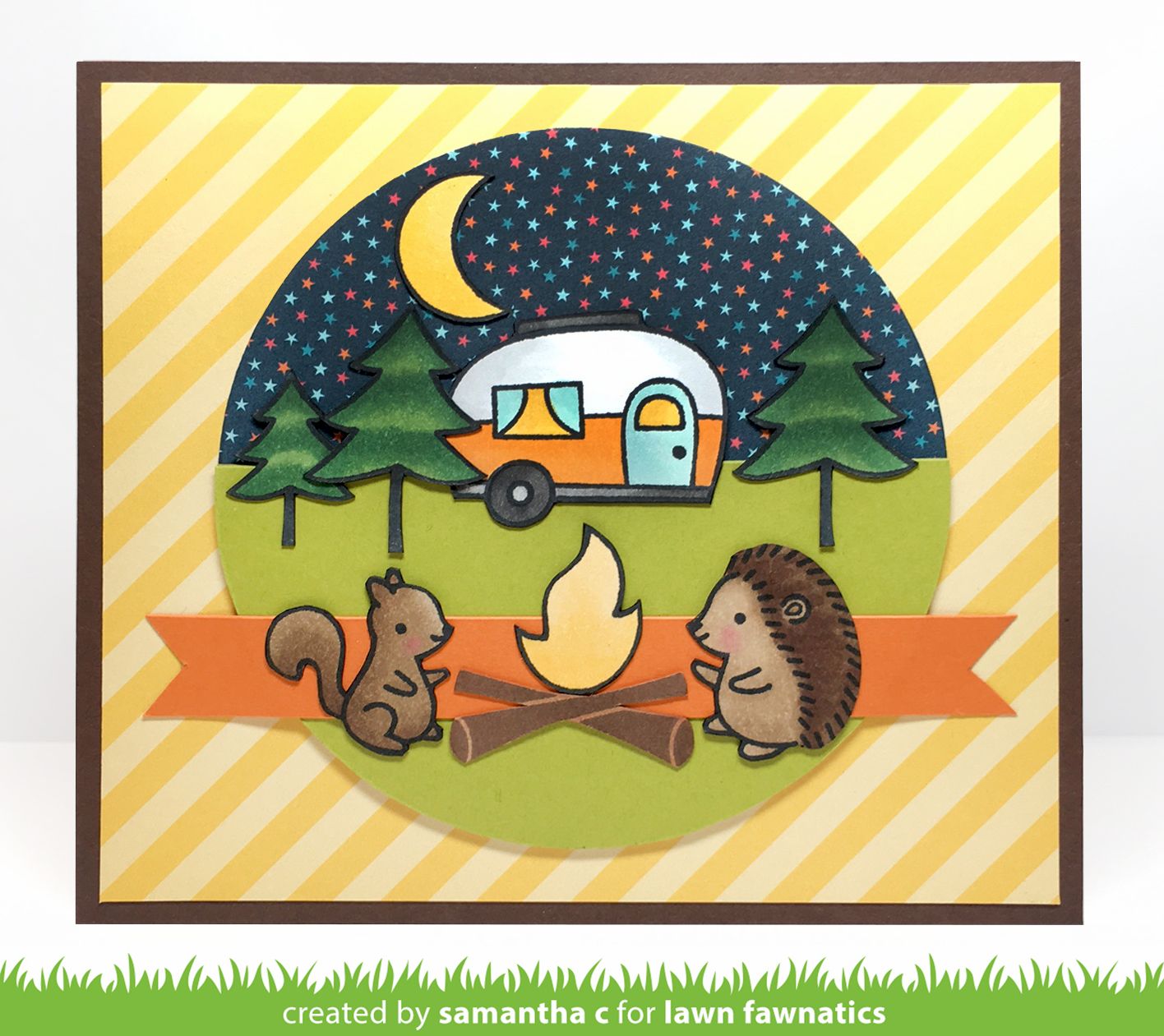 diy camping kids card lawn fawnatics 28 card sketch in