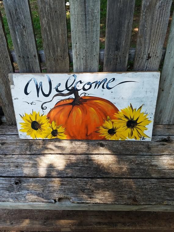 Pumpkin and sunflowers reclaimed wood sign\pumpkin