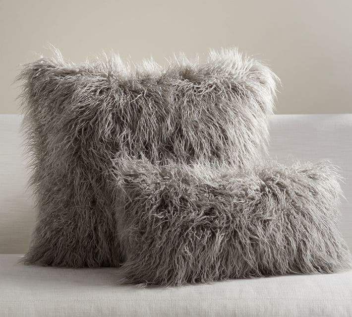 gray fur pillow lumbar pottery barn mongolian faux fur pillow cover frost gray covers in 2018 nate pillows gray fur pillow lumbar pottery barn mongolian faux fur pillow cover frost gray covers in 2018 nate pillows