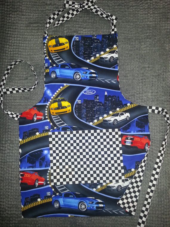 Toddler Retro Cars Apron