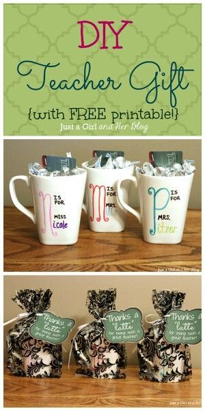 diy teacher gift with free printable pinterest gift teacher
