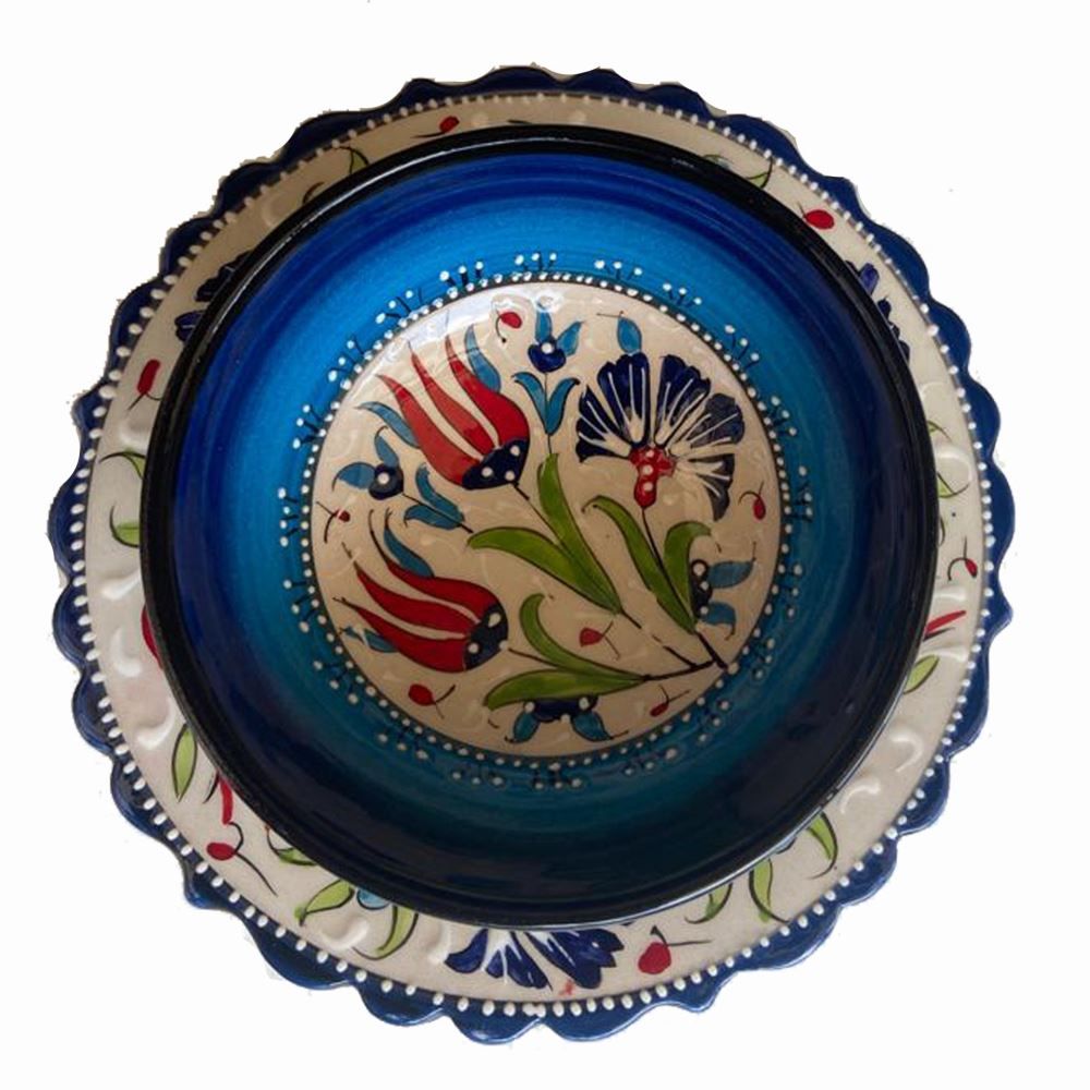 Tabaklı Çerezlik Pasta Seti 1 tane El Dekoru 13*5,5 cm Seramik Kase 1 tane 18 cm Kütahya Pasta Tabağı - Alkapida.com Kutahya, Pie Dish, Pasta, Dishes, Tablewares, Dish, Signs, Dinnerware, Pasta Recipes