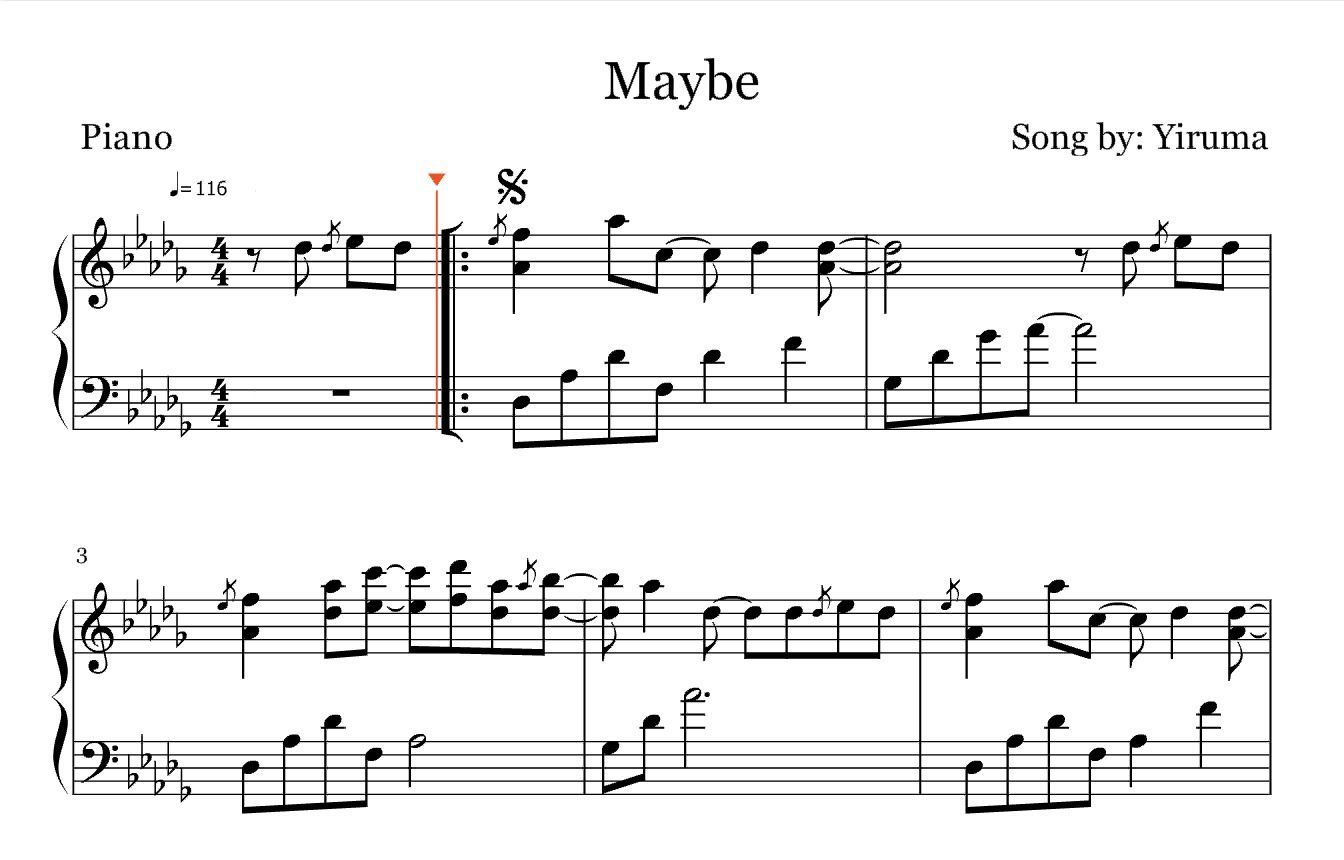 maybe by yiruma relaxing piano music 4 ever pinterest piano may be yiruma sheet music