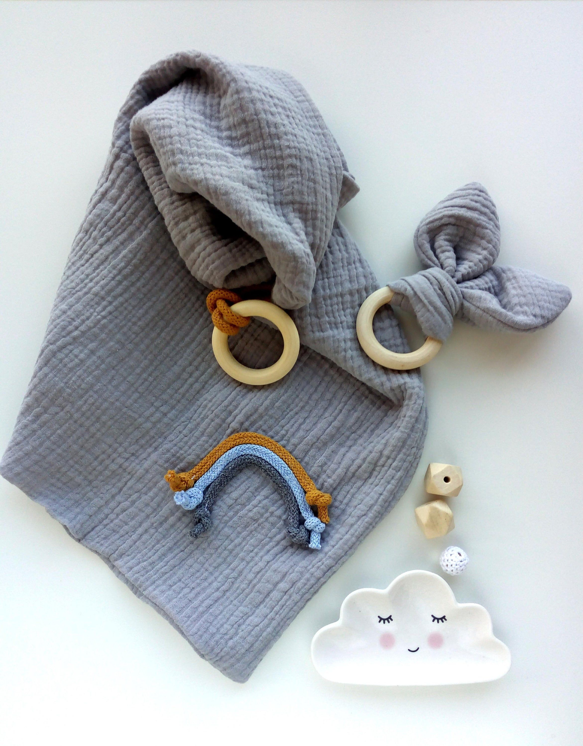 Muslin Comforter And Teether Baby Set Baby Gift