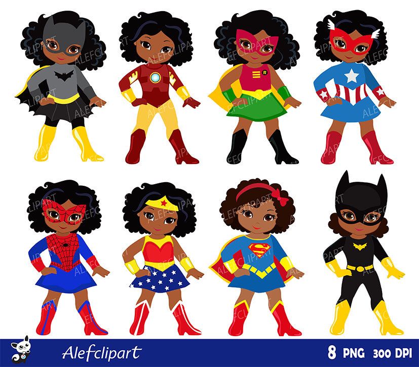 Download Girls African American in superhero costume. Instant ...