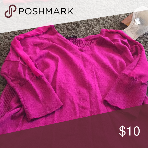 Fushia v neck sweater | Sweaters, Vneck sweater, Fushia