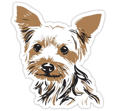 Dog Sticker by purplekc43 | Yorkie art, Yorkie yorkshire terrier