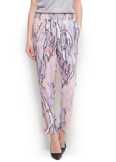 mango printed trousers