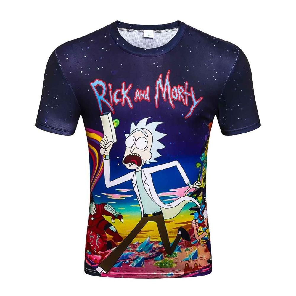 New In Our Shop Men S Fashion 3d T Shirt Men 2017 Anime Rick And Morty 3d Printed T Shirts Men Cartoon Tees S Mens Tshirts Funny Tee Shirts Cartoon T Shirts
