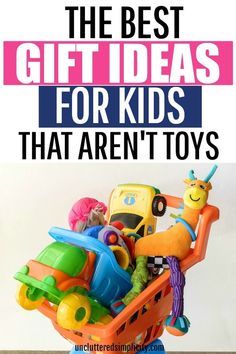 The Best Gift Ideas For Kids That Aren't Toys. Check out this huge list of clutter free gifts for kids for some holiday inspiration! Cool Gifts For Kids, Christmas Gifts For Kids, Gifts For Boys, Gifts For Family, Christmas Ideas, Best Gifts For Toddlers, Holiday Diy, Gifts For Children, Simplify Christmas