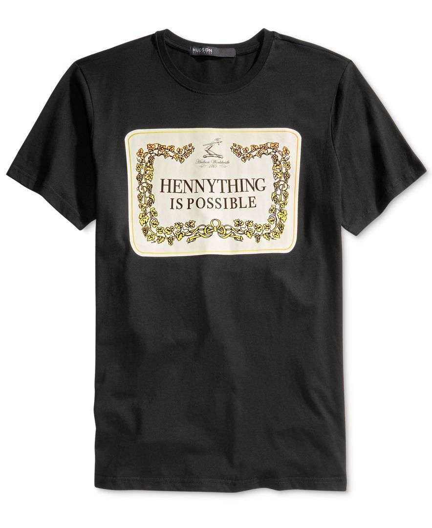 Hudson Nyc Men's Hennything Is Possible TShirt Hudson nyc, Shirts, T