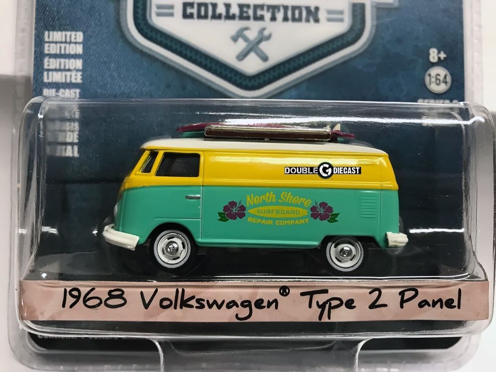 GreenLight 1:64 VW Volkswagen Bus tipo 2 1968-blue collar serie 3