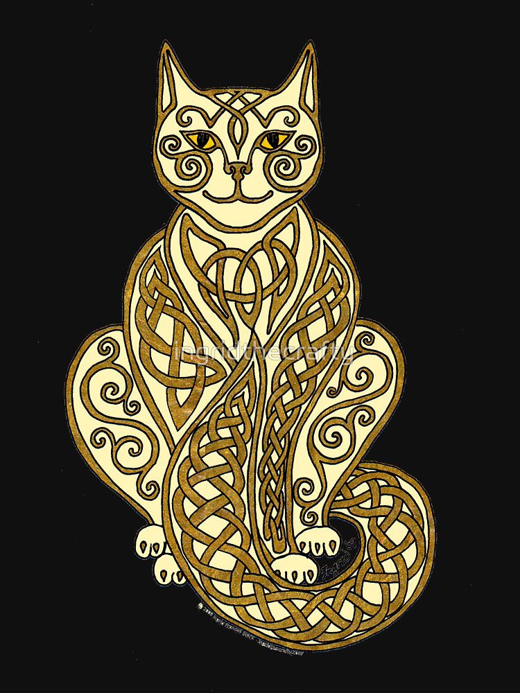 Celtic Cat 7 Cream And Gold Essential T Shirt By Ingridthecrafty Celtic Cats Celtic Animals Celtic Artwork Celtic Cat 7 Cream And Gold Essential T Shirt By Ingridthecrafty Celtic Cats Celtic Animals Celtic Artwork