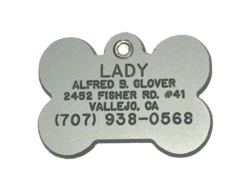 Bone Shaped Dog Cat Pet ID Tag Custom Engraved Acrylic Plastic 6 Colors /& 3 Sizes to Choose from Message Seller with Engraving Information