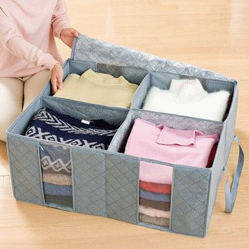 Waterproof Bedding Storage Bag with Feathers Print Wasserdichte Bettwäsche Aufbewahrungstasche mit...