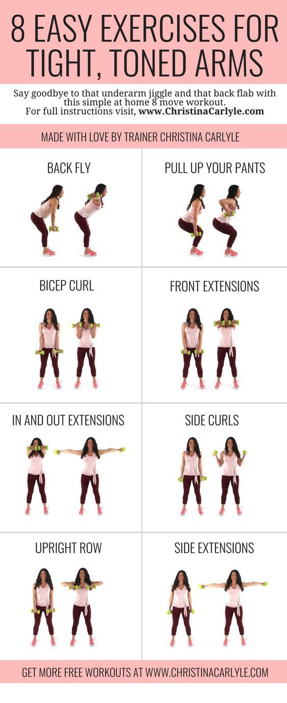 8 Easy Fat Burning Arm Exercises with Weights for Toned Arms #fitness #exercises