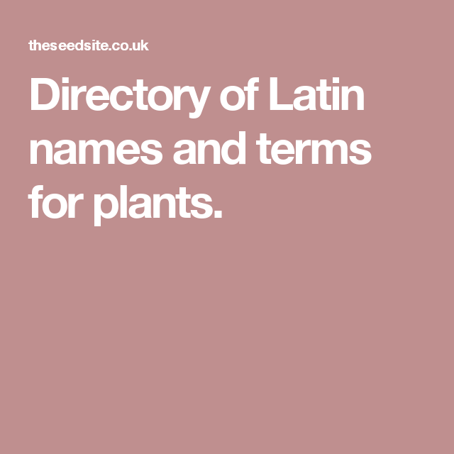 Handy Directory Of Latin Terms For Plants Terms Names Garden Plants handy-directory-of-latin-terms-for-plants-terms-names-garden-plants