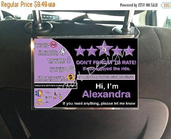 ON SALE NOW Uber Lyft 5 Star Ratings Sign Car Display Cards Car