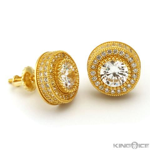 14k Gold On Cz Earrings Kingice Fashion Pinterest 14k Gold On Cz Earrings Kingice
