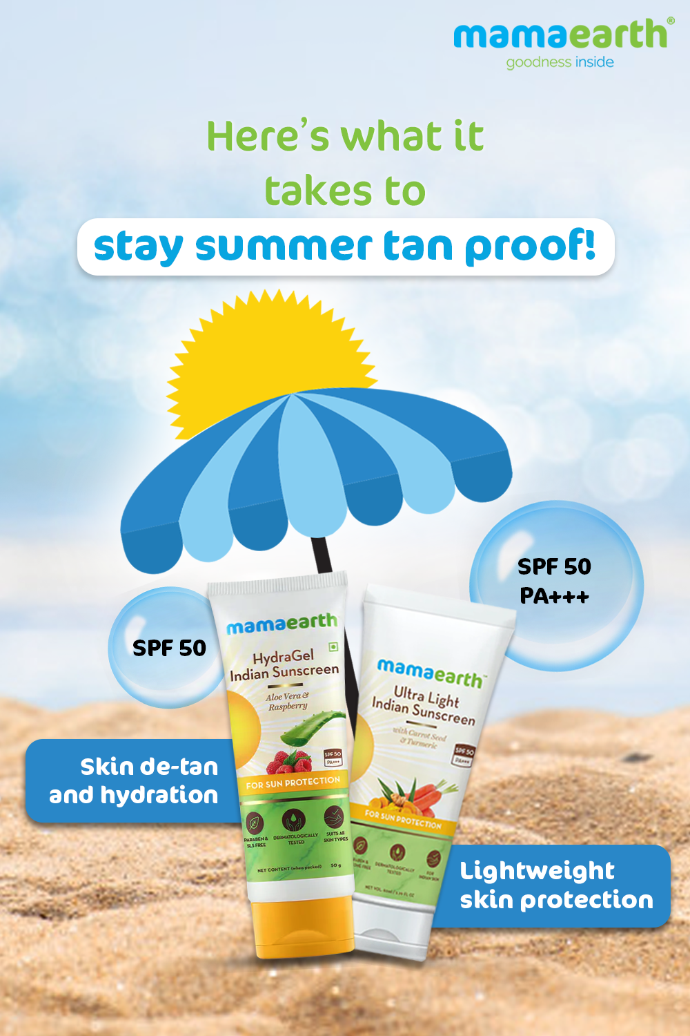 Protect Your Summer Skin Naturally With Mamaearth Hydragel And Ultra 