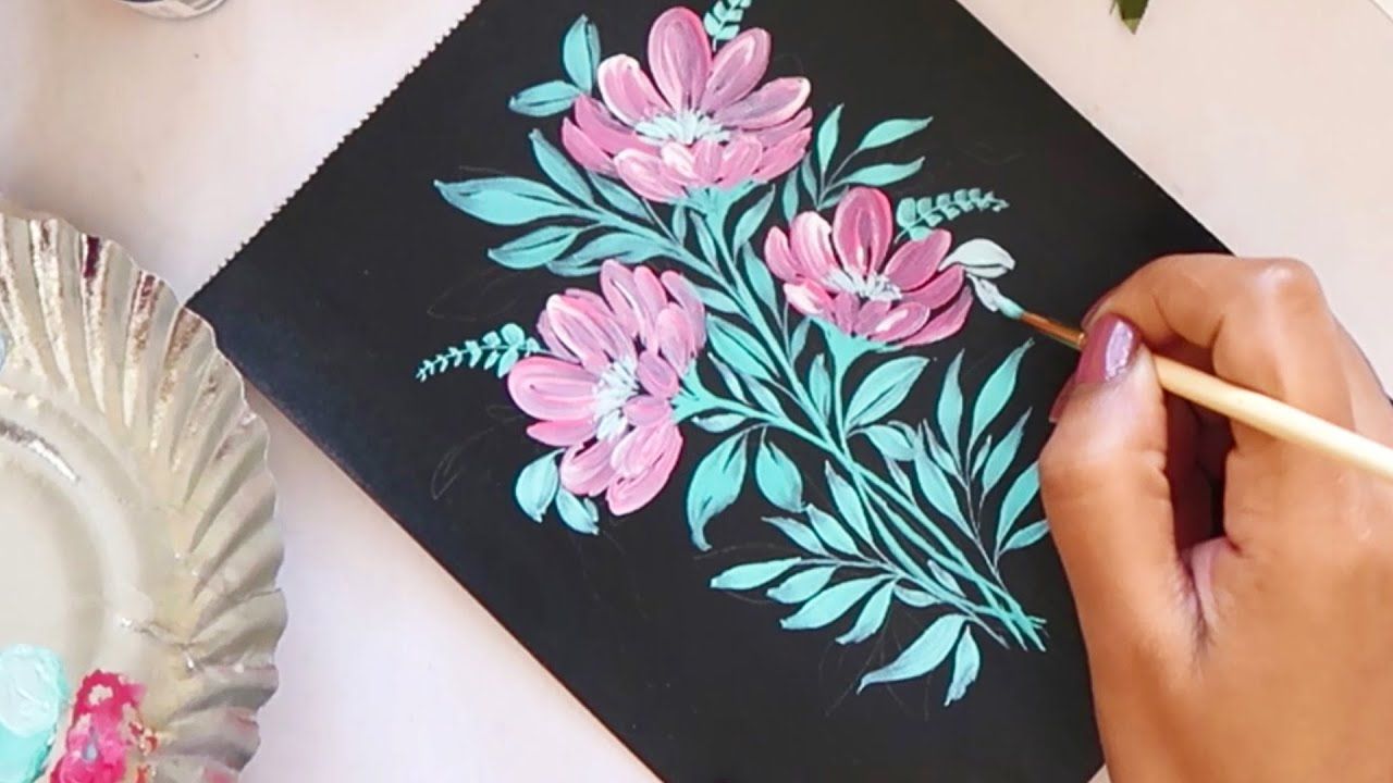 One Stroke flower Painting Acrylic Painting ideas for