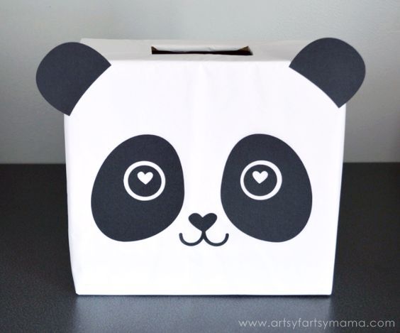 Panda Valentine Card Box at artsyfartsymama.com Roses Valentine, Kinder